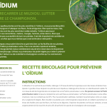 Prévention de l'oïdium